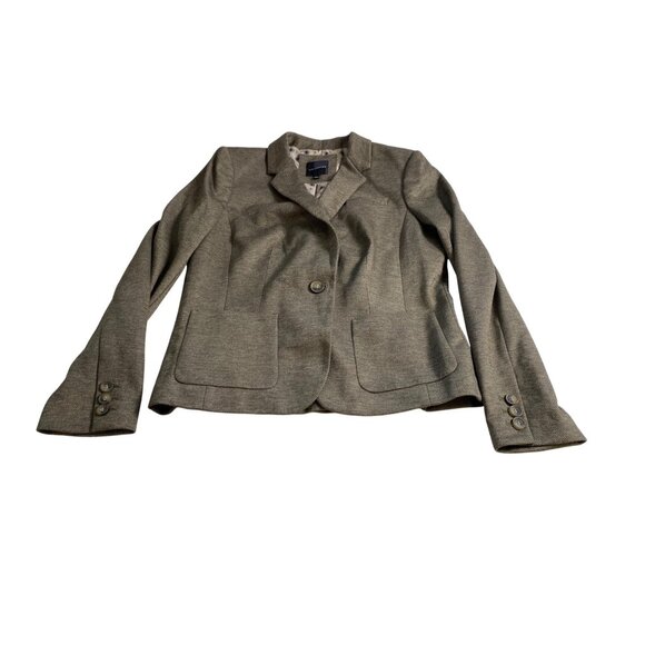 The Limited Blazer Womens L Brown Jacket Button Pockets Y2K Tweed Lined Preppy - Picture 13 of 14